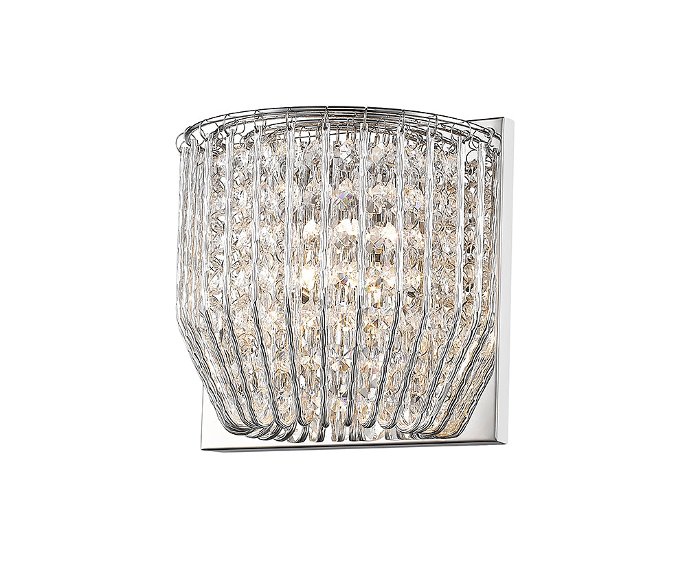 Impex Talin Carlo 1 Light Crystal Wall Light Chrome - SPECIAL OFFER