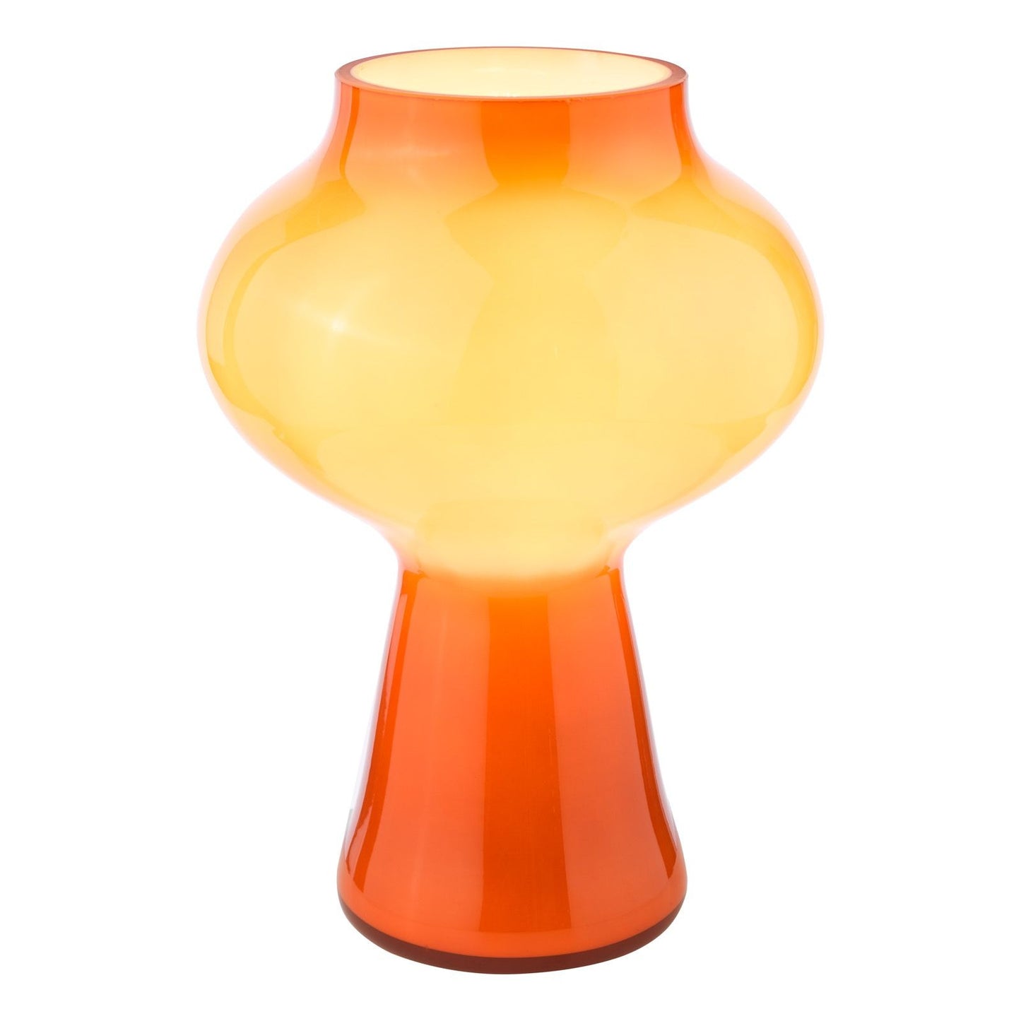 Chrissy Table Lamp Orange Art Glass