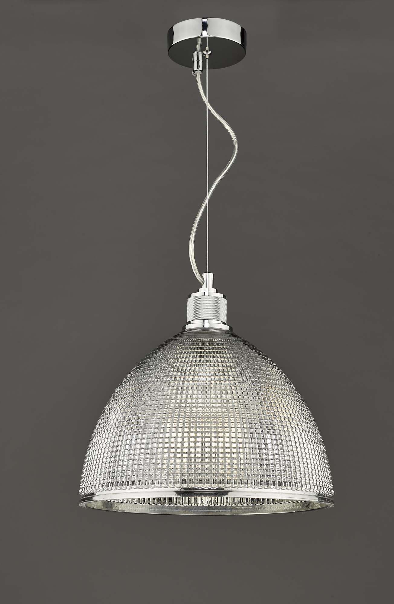 Cytheria 1 Light Pendant Chrome And Clear Glass