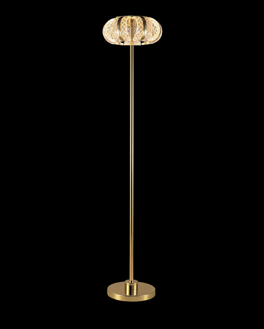 Chiaro Floor Lamp Gold 34cm Diam H 160cm Dimmable Light