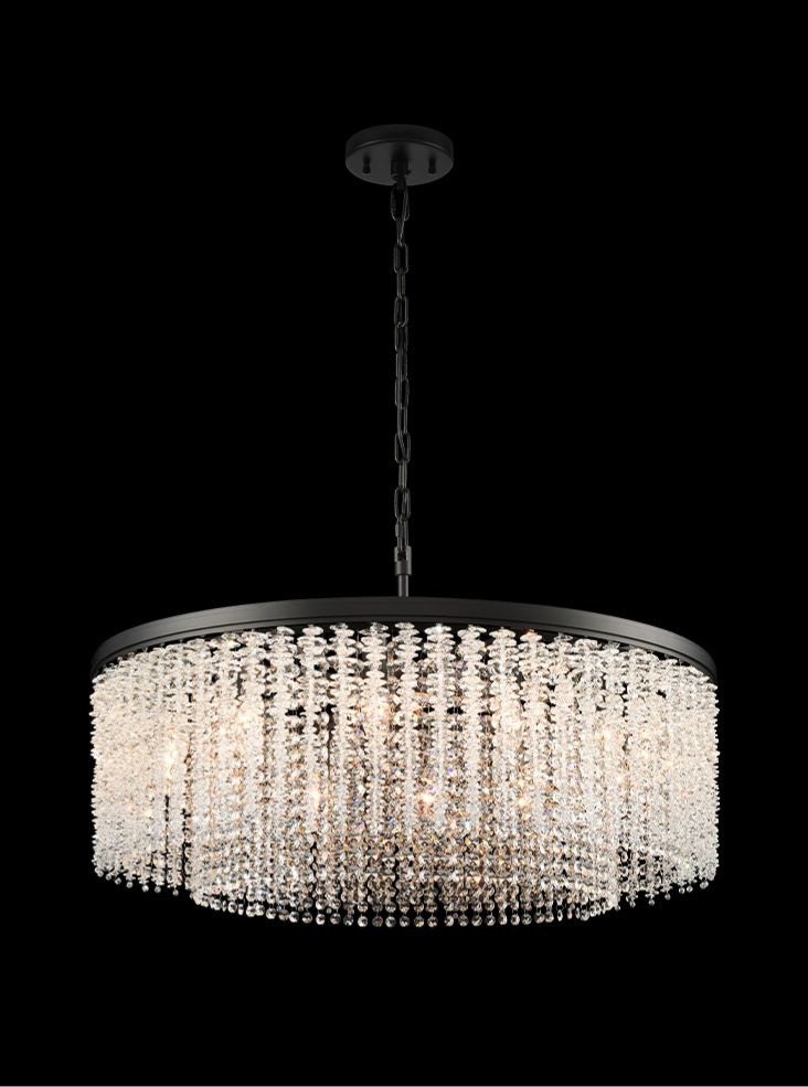 Coral 12lt Pendant in Matt Black