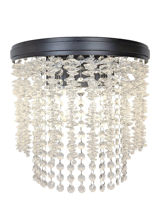 Coral 2lt Wall Light in Matt Black