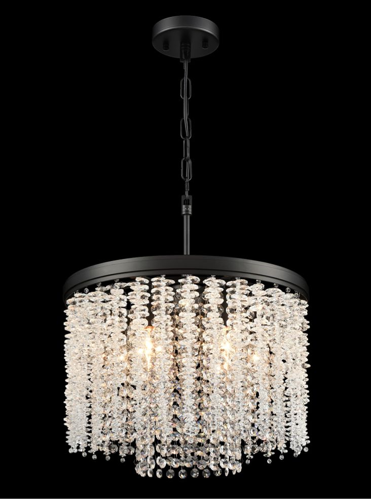 Coral 6lt Pendant in matt black