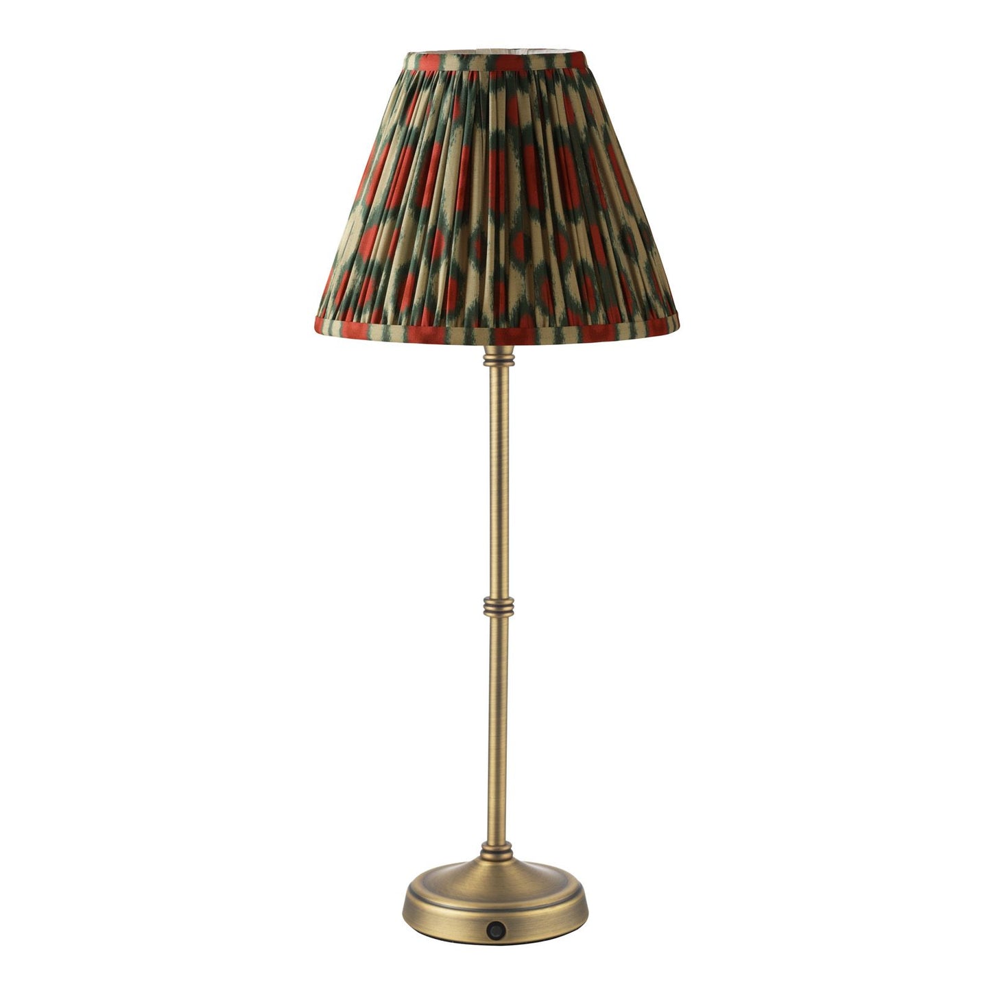 Dahl Rechargeable Table Lamp Matt Antique Brass With Shade LED