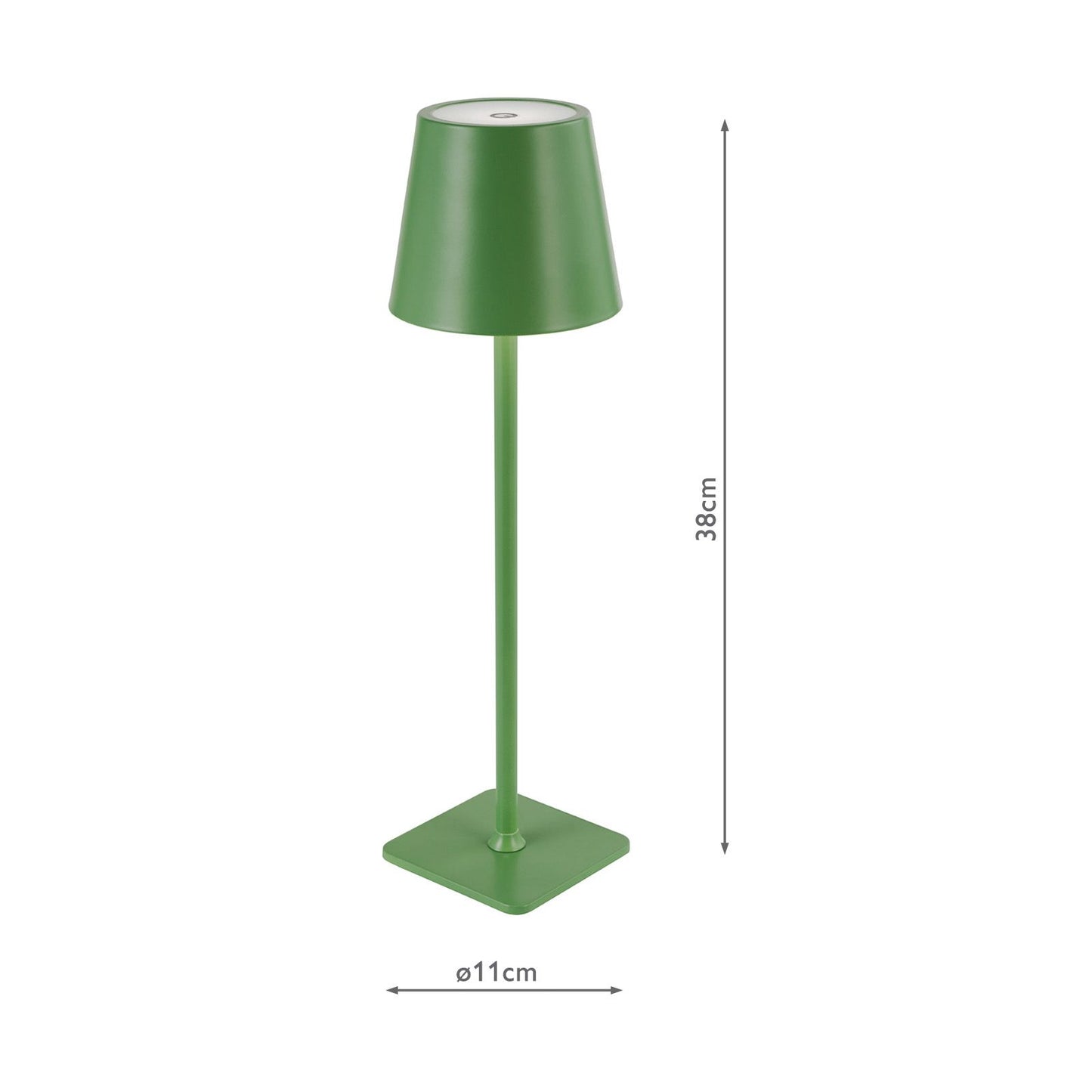 Derrick Rechargeable Outdoor Table Lamp Satin Green LED IP54