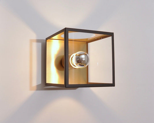 Berlin Cube Wall Light - Brushed Brass