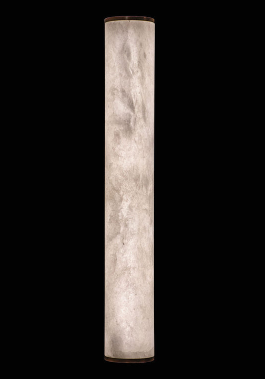 Alabaster Tube Wall Light H40cm Antique Brass