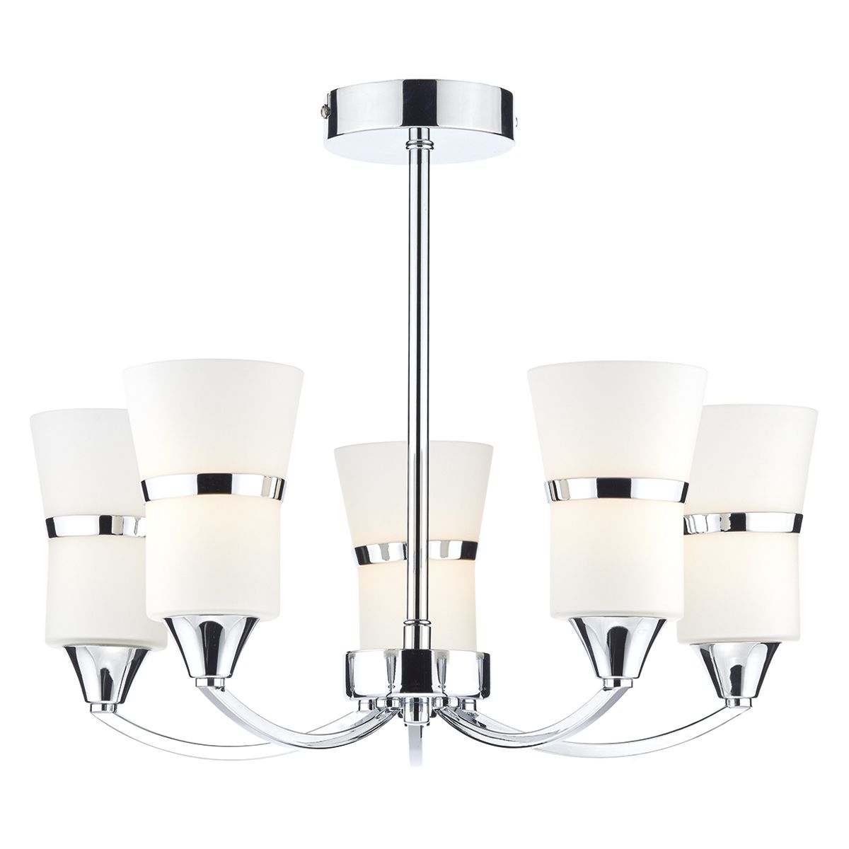 Dublin 5 Light Semi Flush Polished Chrome Led