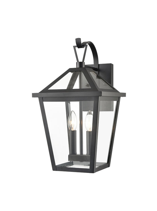 Dusk 2lt Exterior Wall Bracket in Matt Black