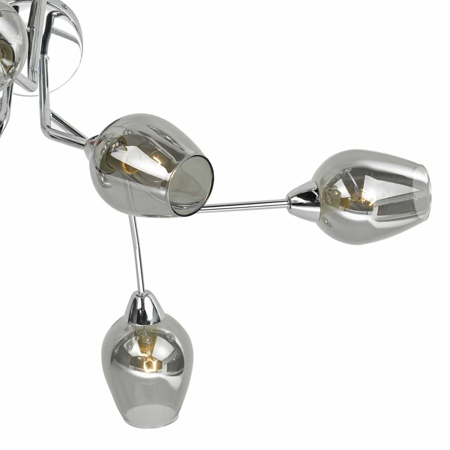 Eloise 9 Light Semi Flush Polished Chrome & Glass