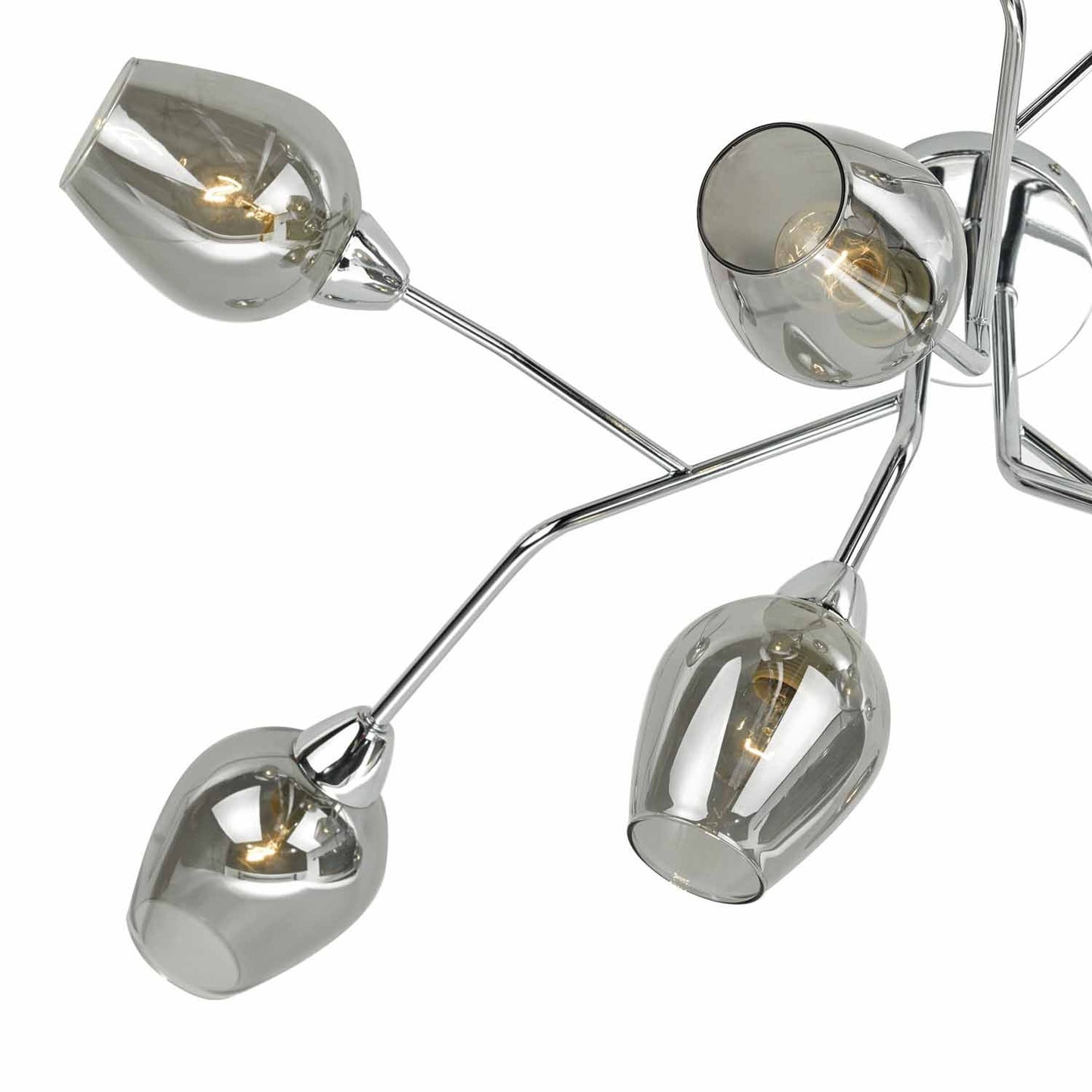 Eloise 9 Light Semi Flush Polished Chrome & Glass