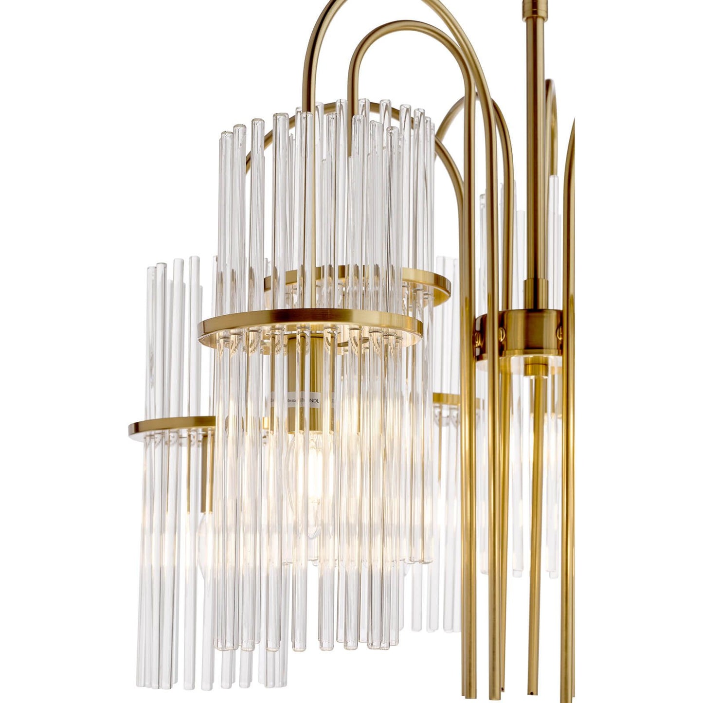 Eniola 9 Light Pendant Natural Brass and Glass