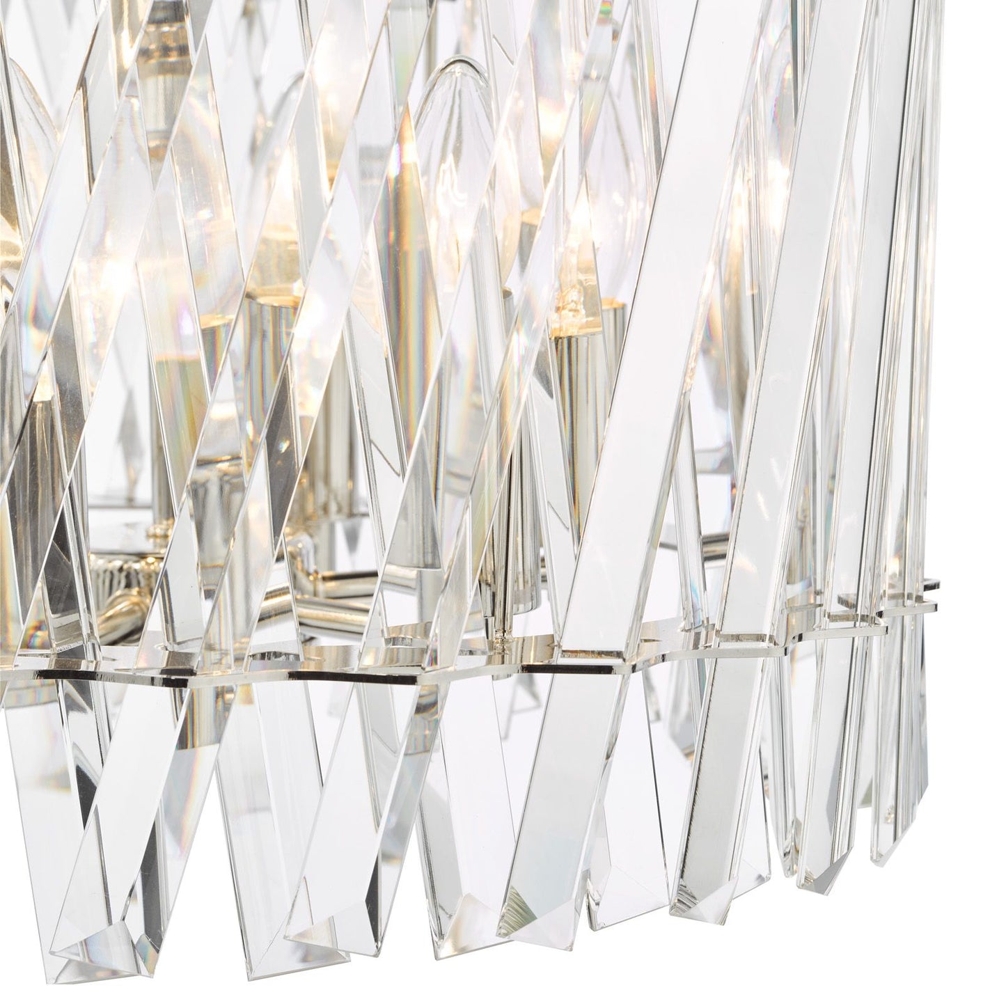 Entwine 6 Light Pendant Polished Nickel and Crystal