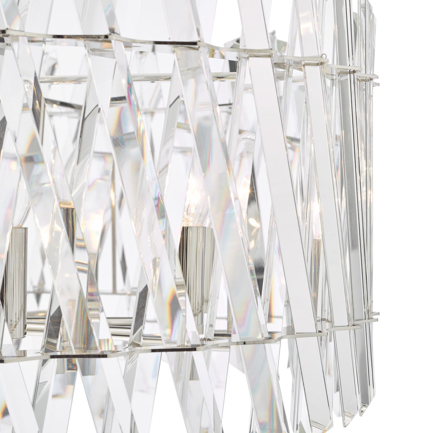 Entwine 8 Light Pendant Polished Nickel and Crystal