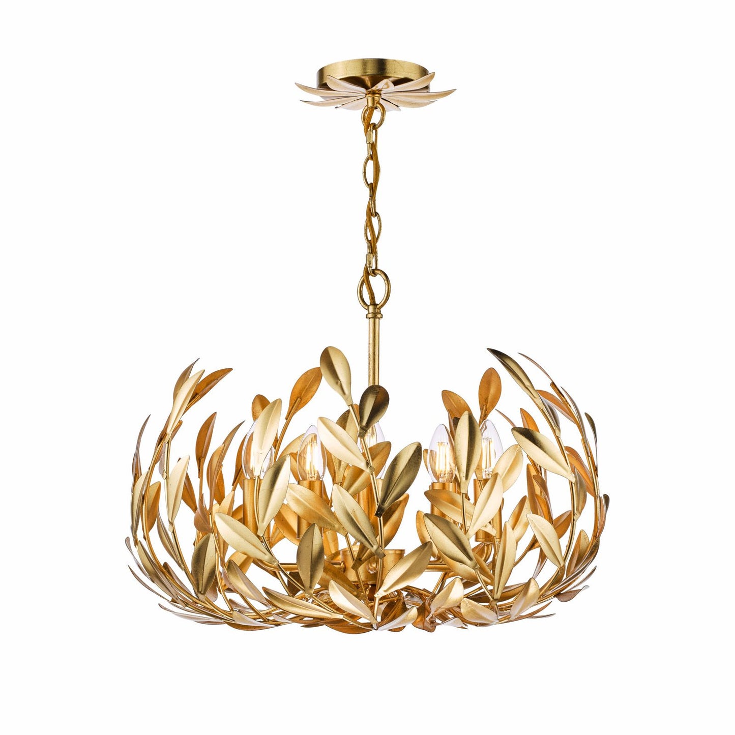 Ercilia 5 Light Pendant Gold Leaf