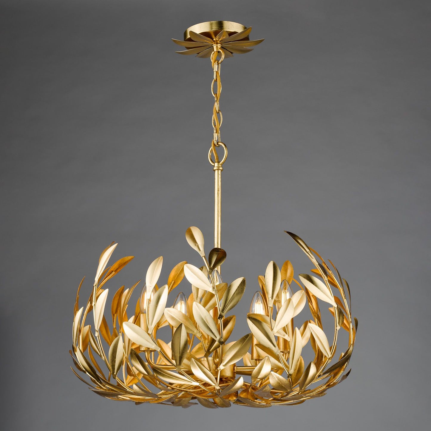 Ercilia 5 Light Pendant Gold Leaf