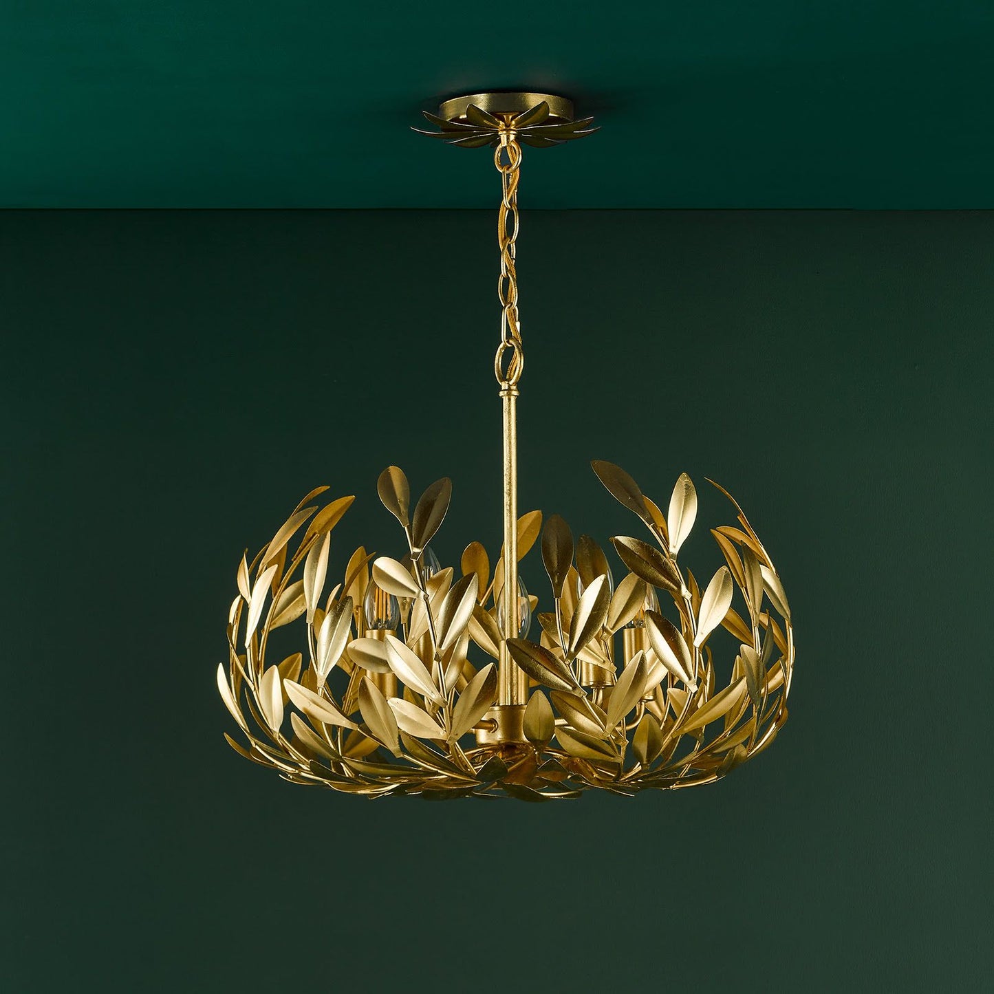 Ercilia 5 Light Pendant Gold Leaf