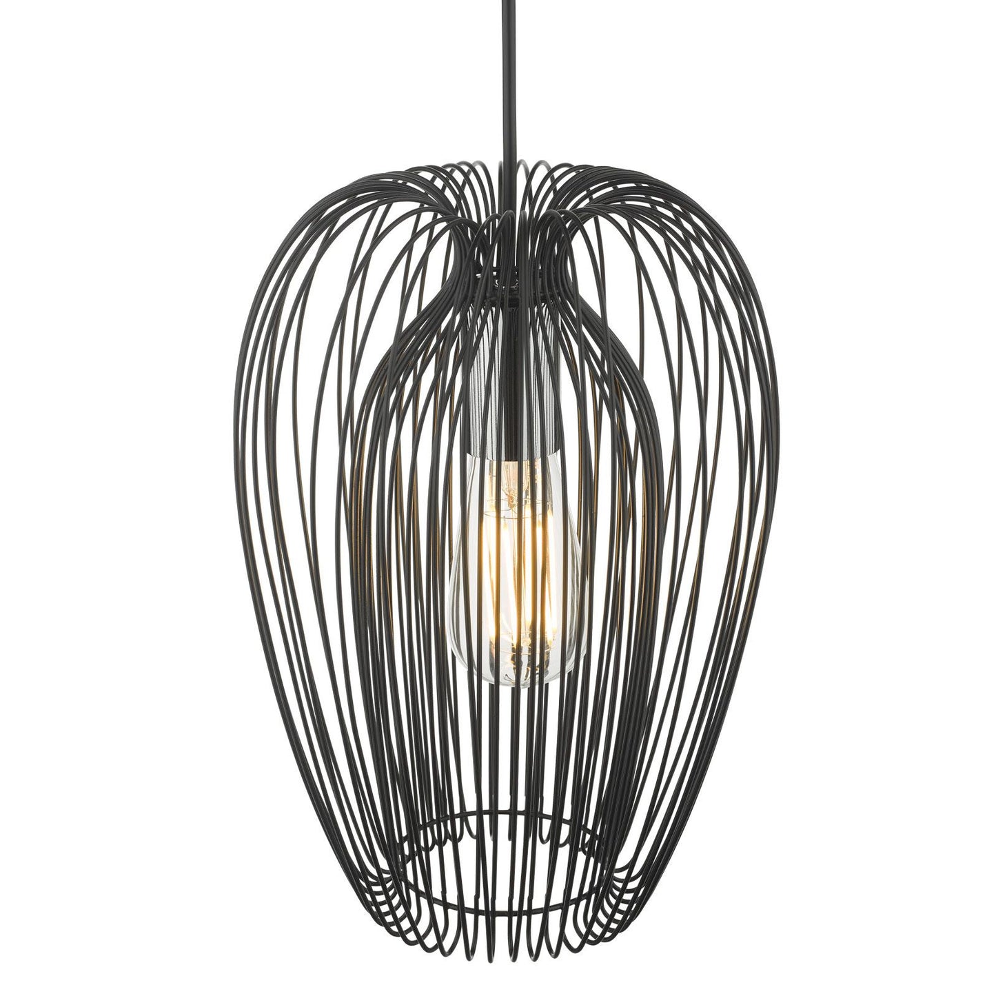 Ero 1 Light Single Pendant Black And Chrome