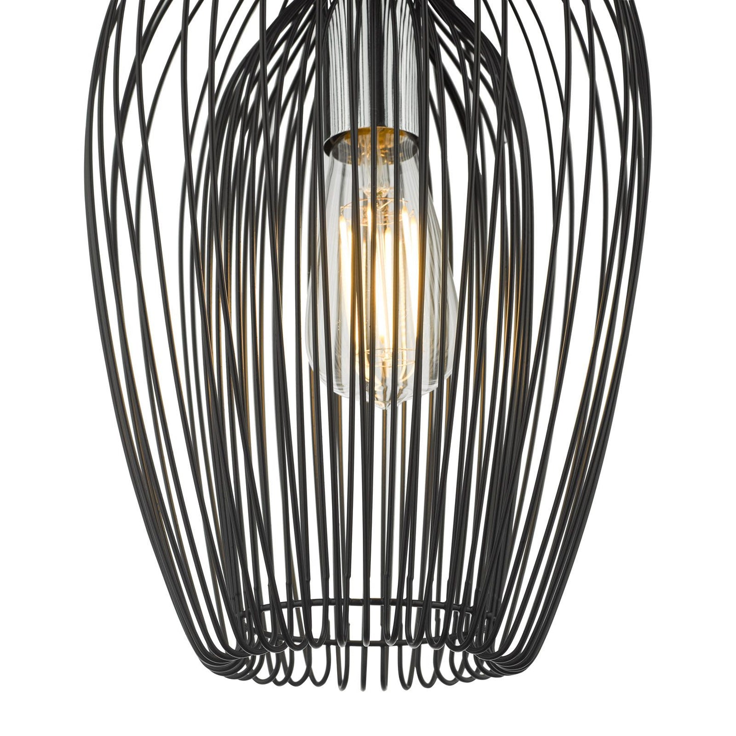 Ero 1 Light Single Pendant Black And Chrome