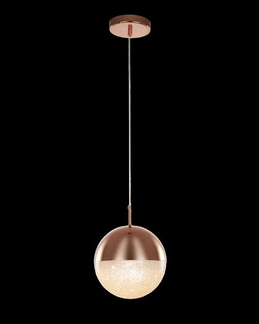 Eclipse Single Pendant Large Matt Copper 20cm Sphere Light
