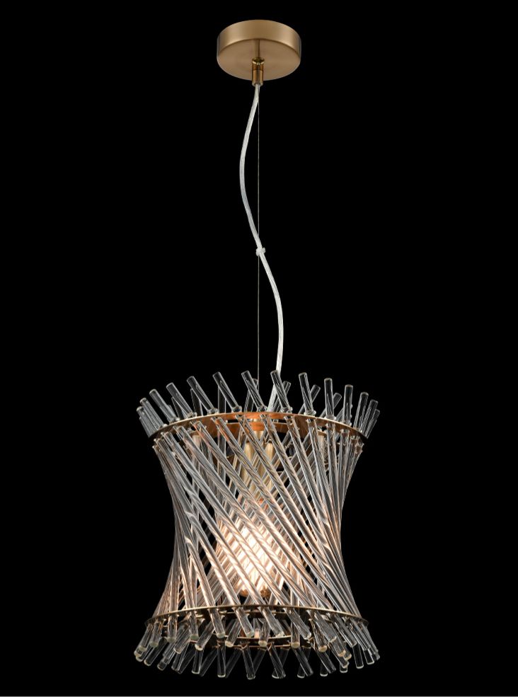 Ethereal 1lt Pendant in Aged Brass