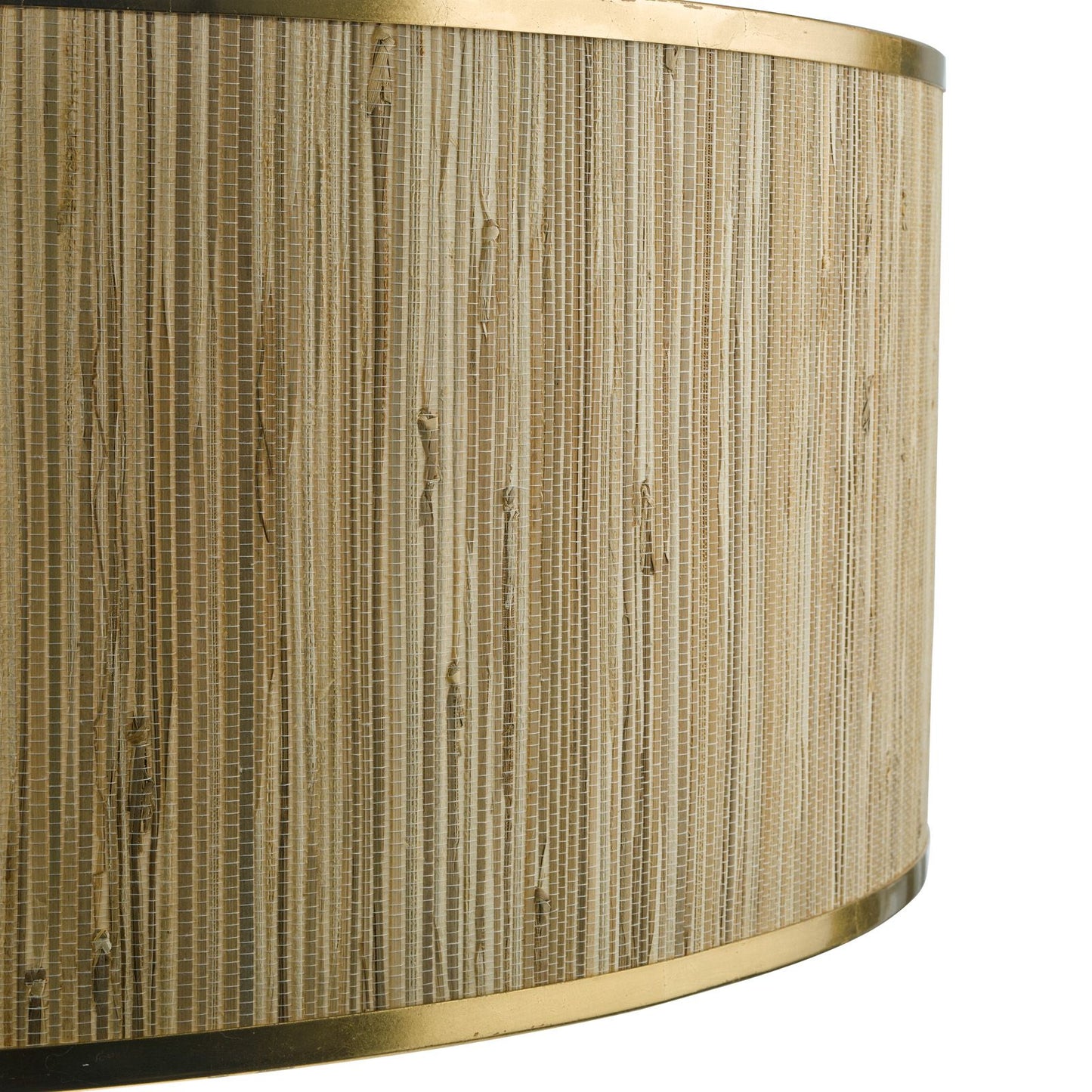 Fenella 8 Light Pendant Gold Leaf and Seagrass Shade