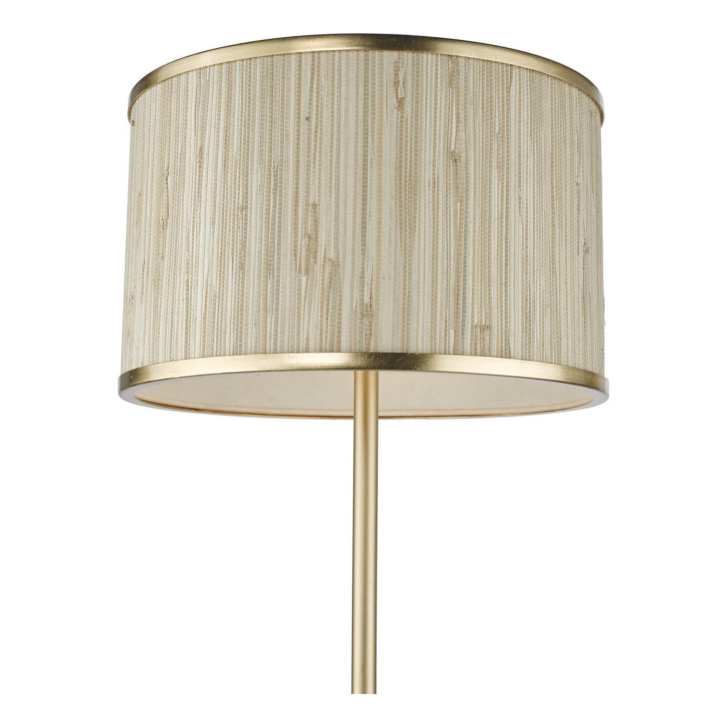 Fenella 3 Light Floor Lamp Gold Leaf and Seagrass