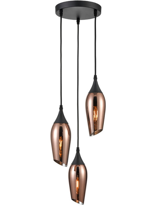 Taper 3 light Spreader Copper