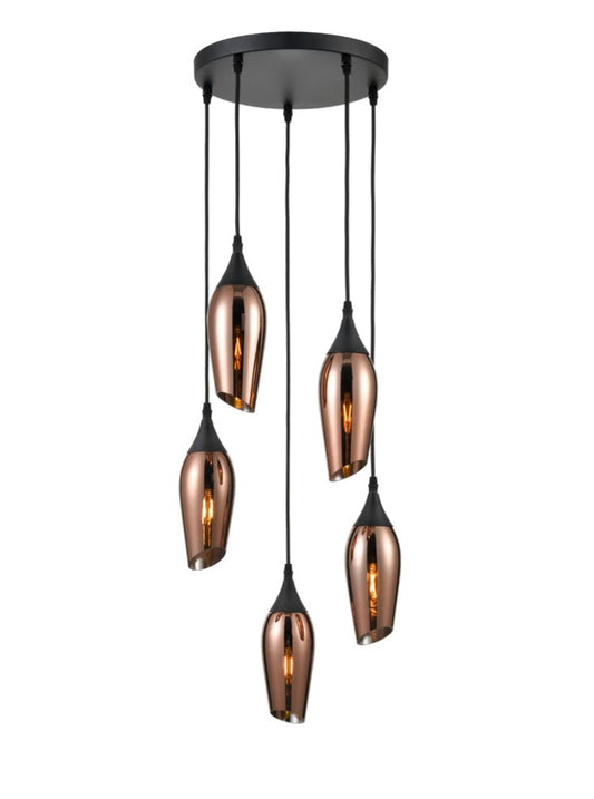 Taper 5 light Spreader Copper