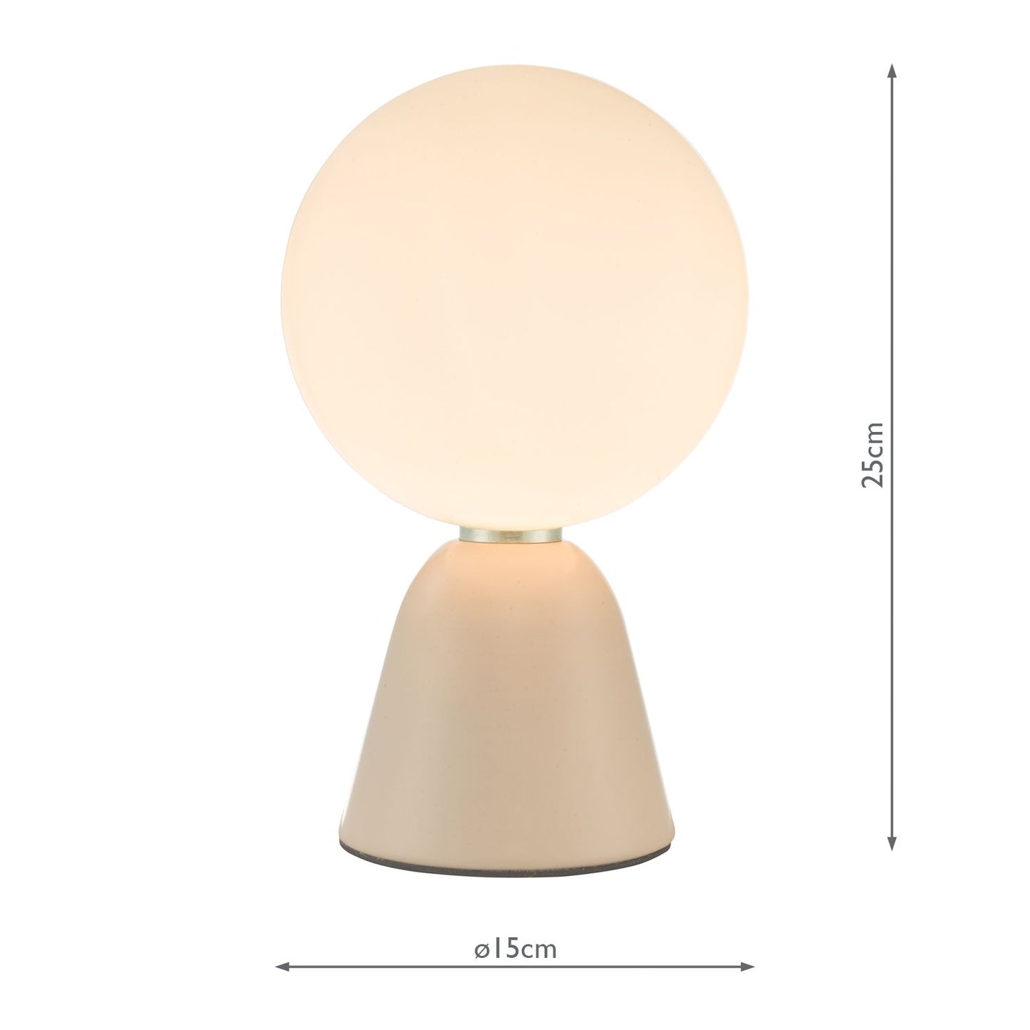 Francesca Table Lamp Pink Opal Glass