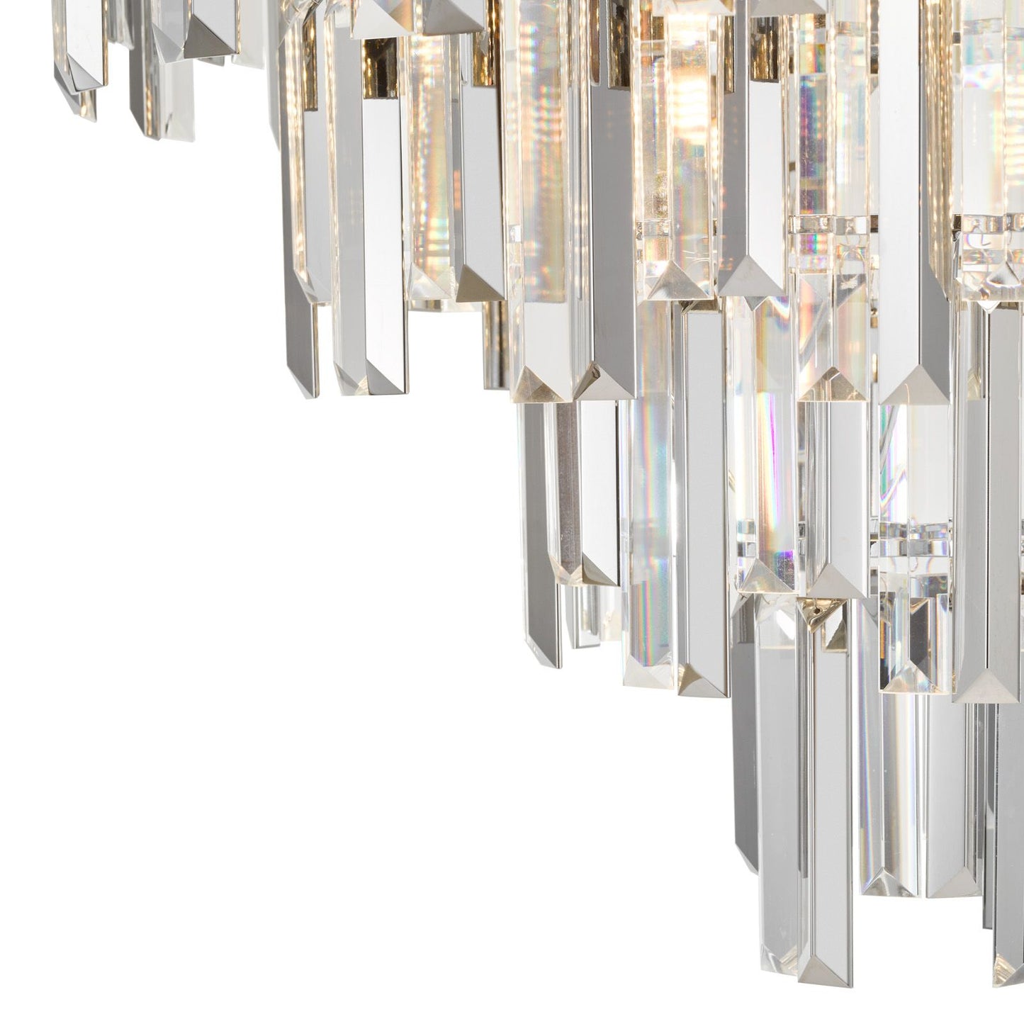 Fuentes 5 Light Pendant Polished Chrome and Crystal