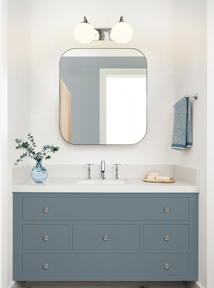 Globe  2lt Wall Light polished nickel with matt opal glass