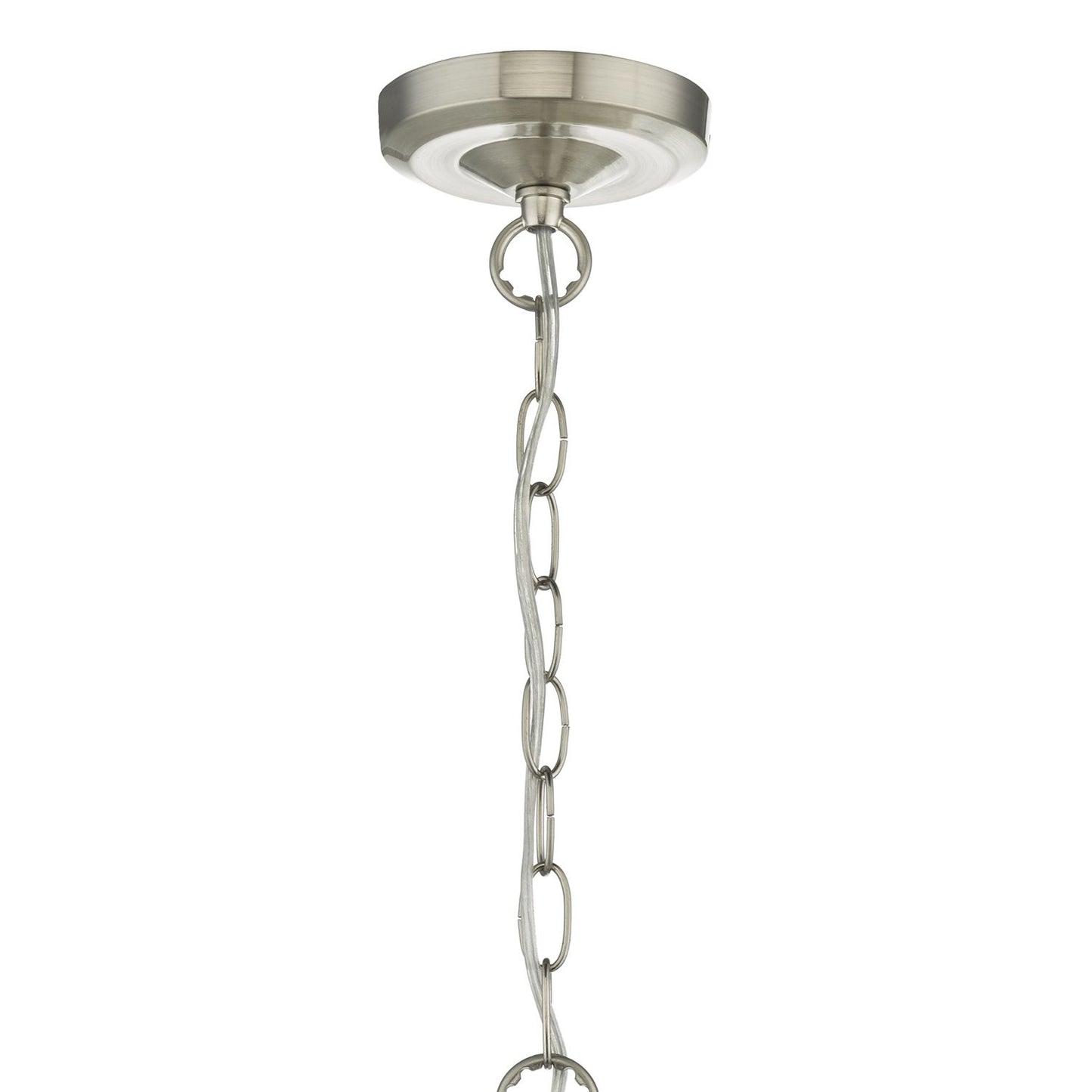 Hodges 1 Light Glass Satin Nickel Clear