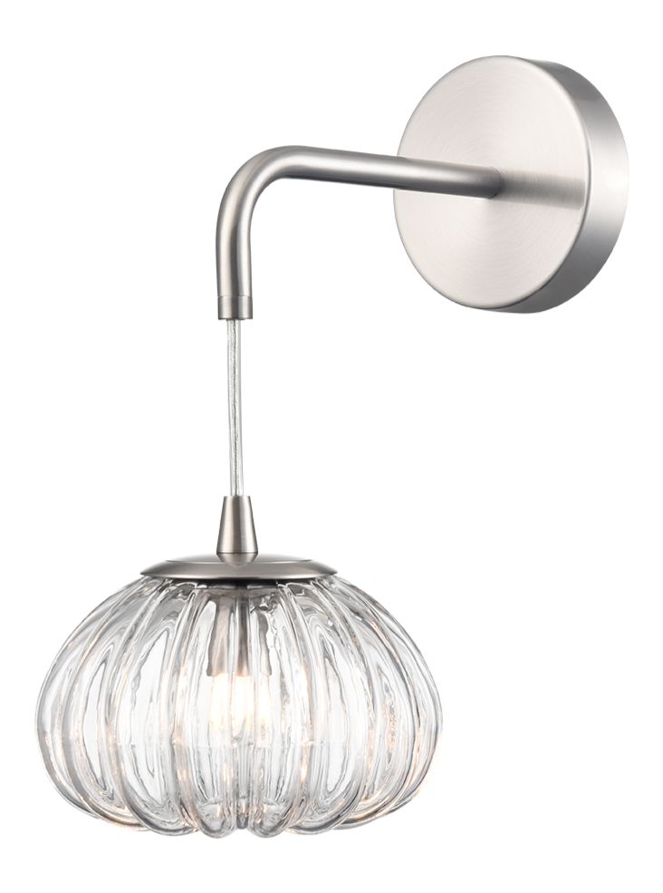 Harvest 1lt Wall Light satin nickel