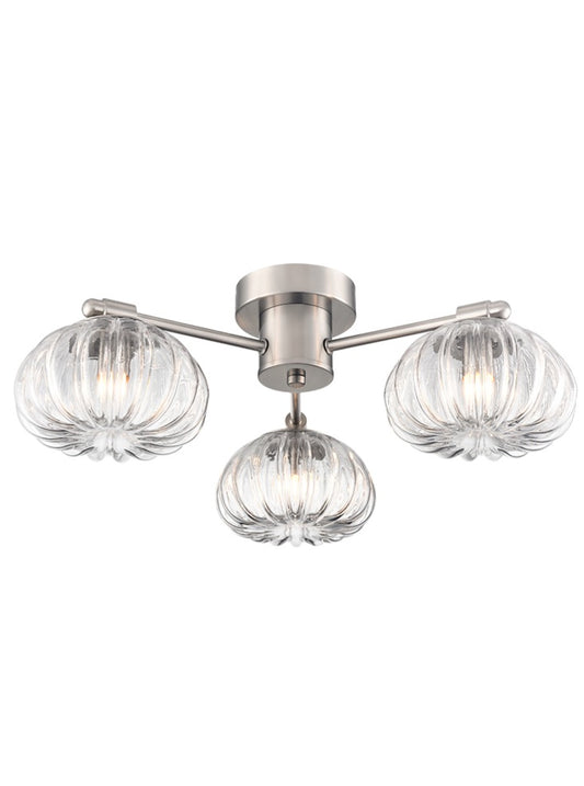 Harvest 3lt Flush Fitting satin nickel