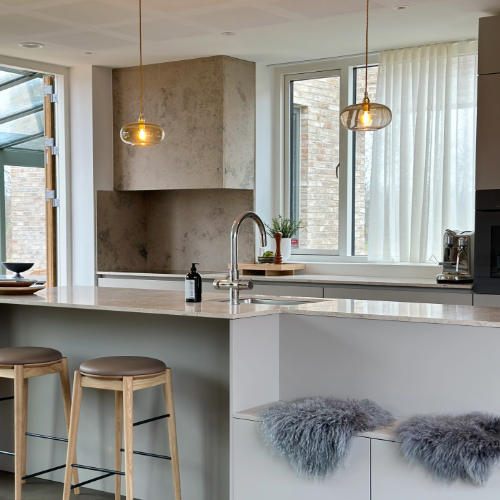 Horizon  Pendant lamp M Golden smoke