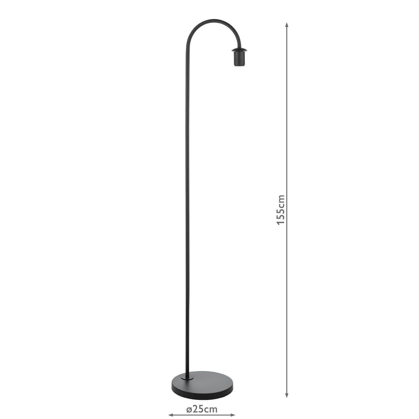 Idra Floor Lamp Satin Black Base Only