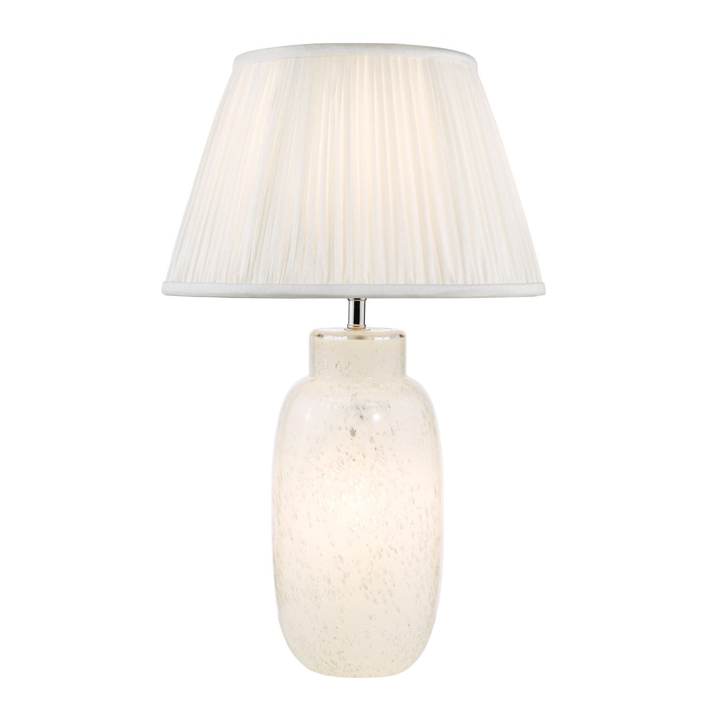 Ileana Table Lamp White Glass With Shade