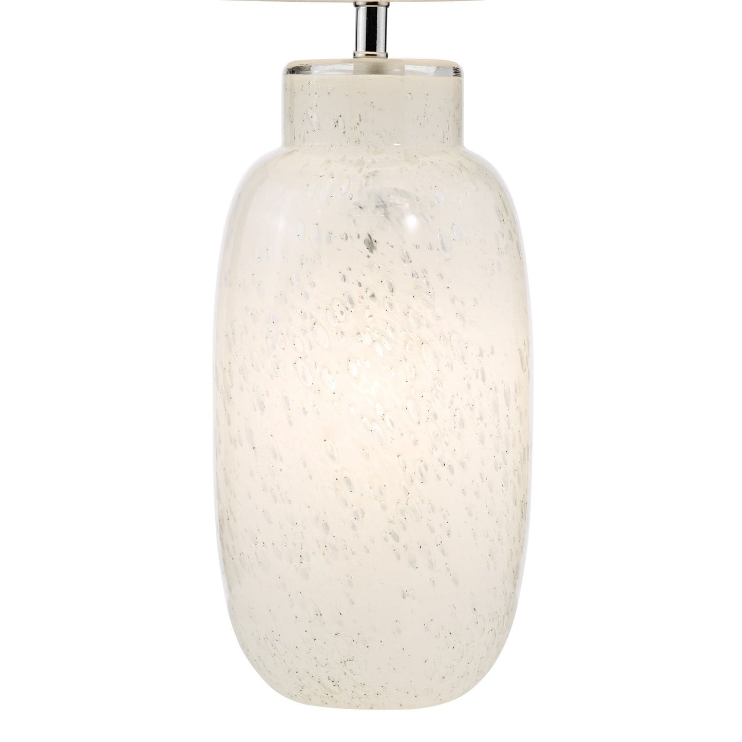 Ileana Table Lamp White Glass With Shade