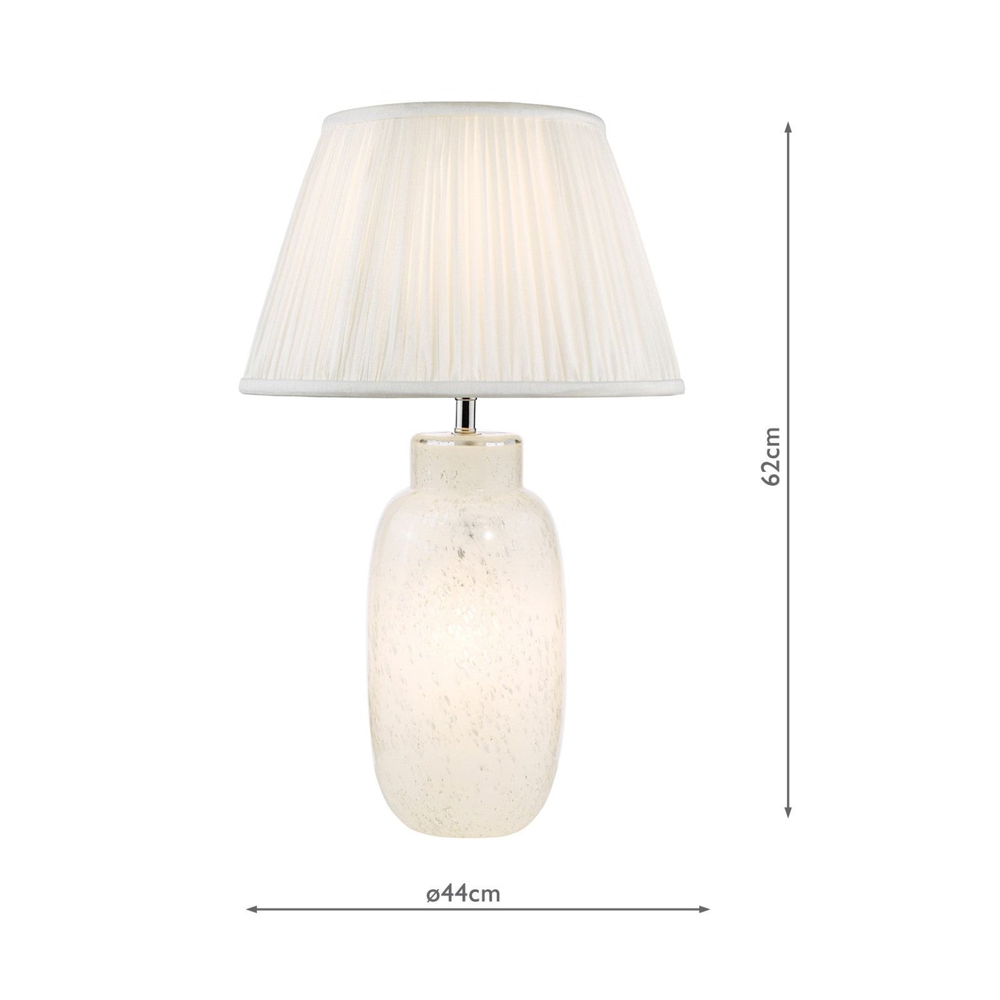 Ileana Table Lamp White Glass With Shade