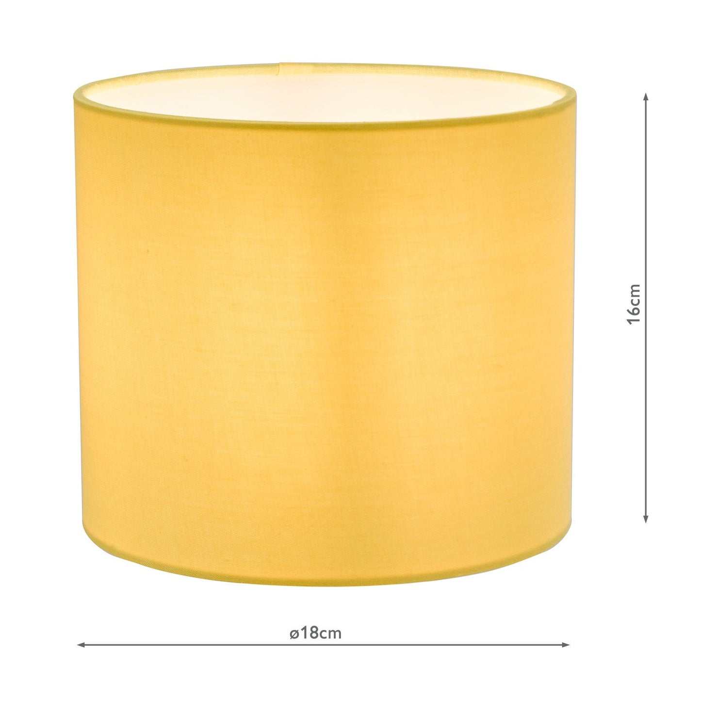 Ilona Yellow Cotton Drum Shade 18cm