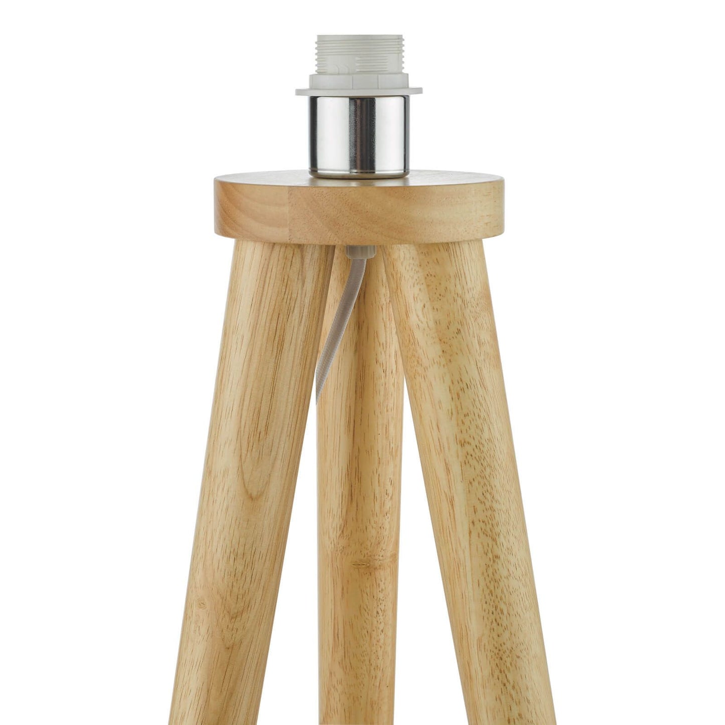 Ivor Tripod Floor Lamp Light Oak With Shade