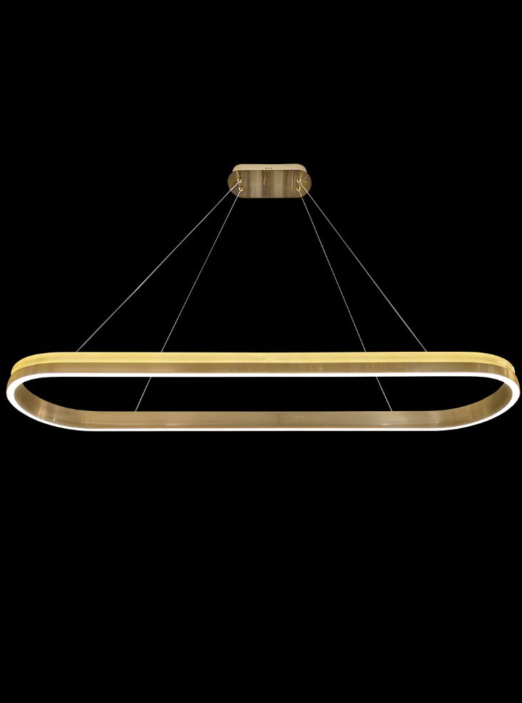 Eternity Oval Satin Brass LED Pendant