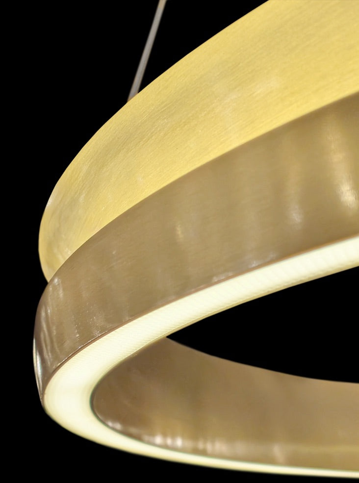 Eternity 600mm Satin Brass LED Pendant