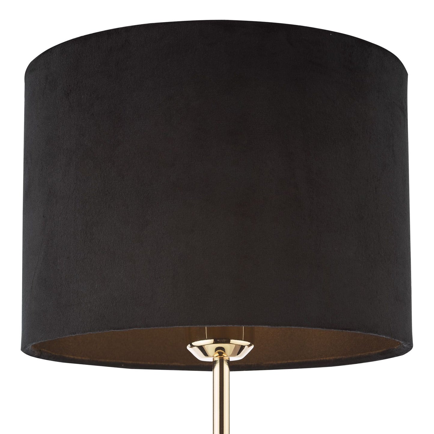 Jillian Black Velvet Drum Shade 23cm