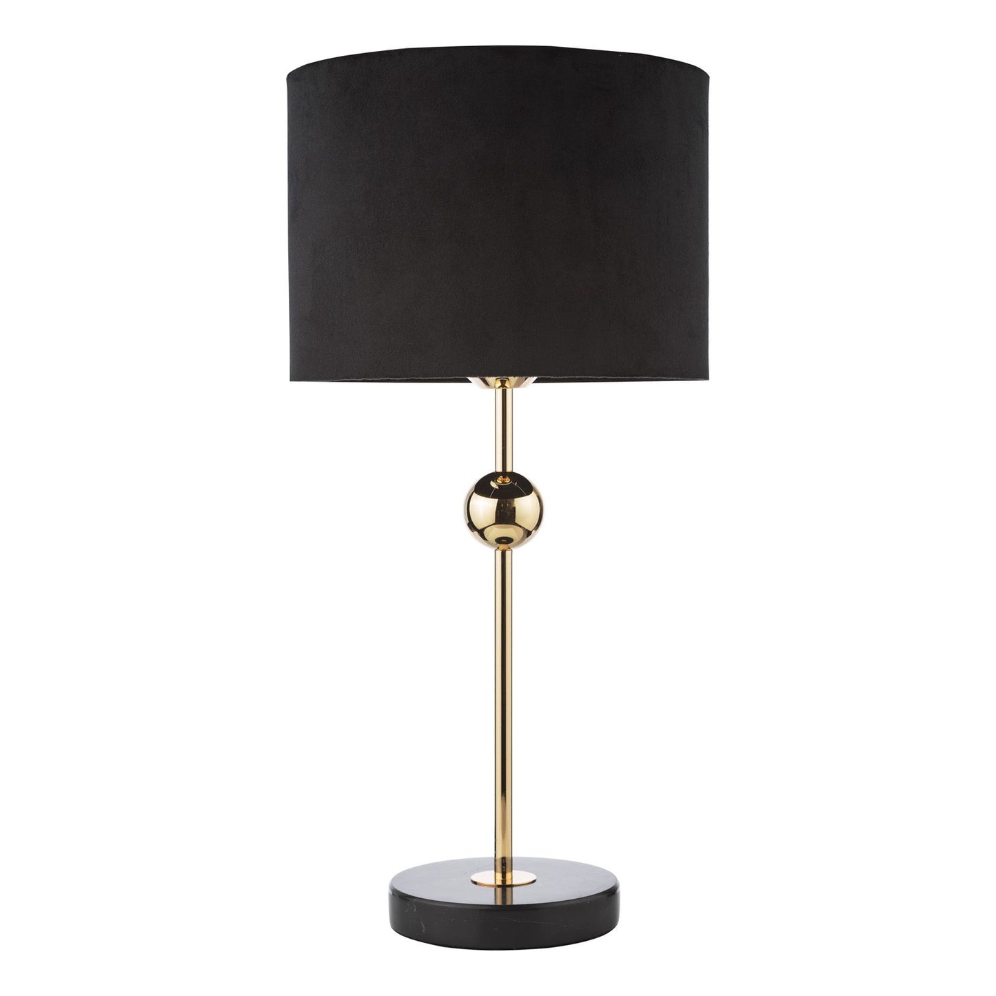 Jillian Table Lamp Marble and Polished Gold With Shade