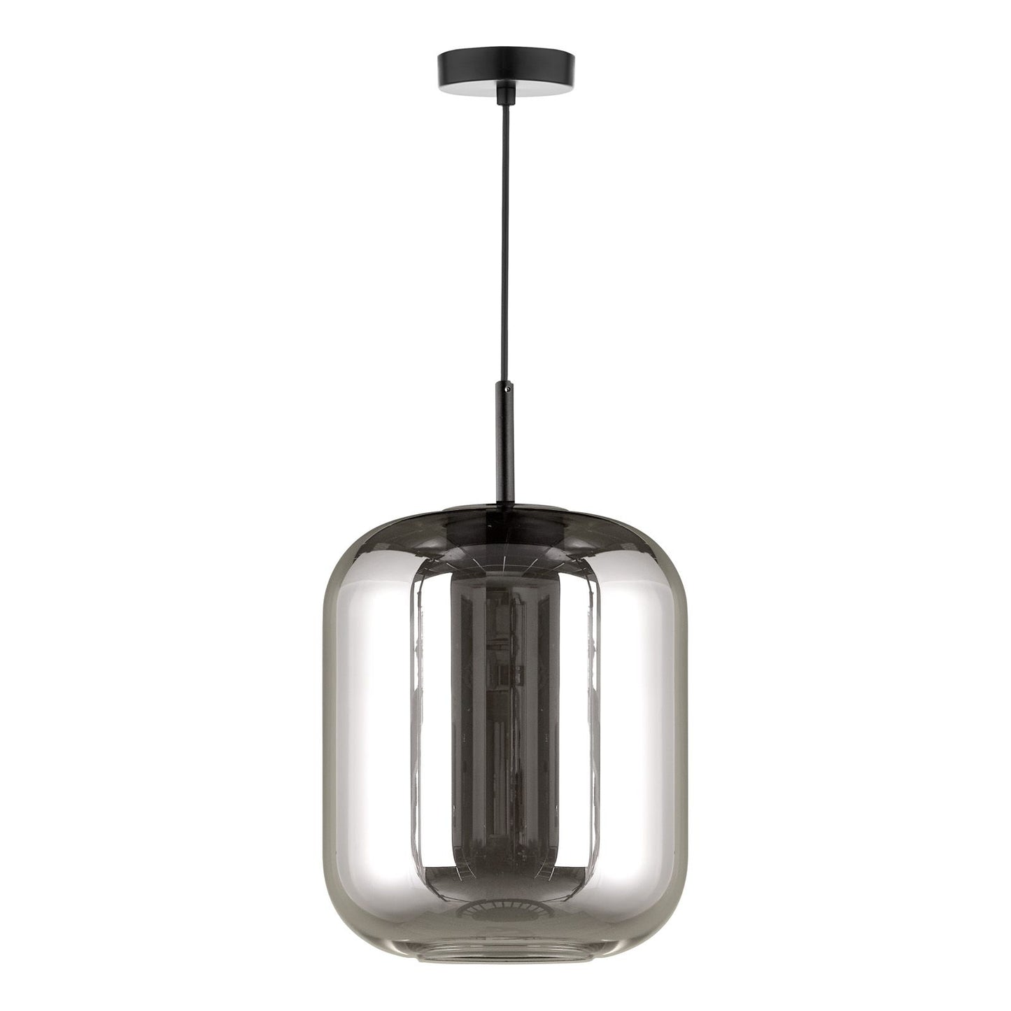 Jurek Pendant Satin Black and Smoked Glass LED