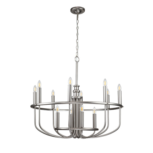 Capitol Hill 1 Light 2 Light Chandelier – Brushed Nickel (Stock ETA)