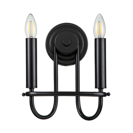 Capitol Hill 2 Light Wall Light – Black (Stock ETA)