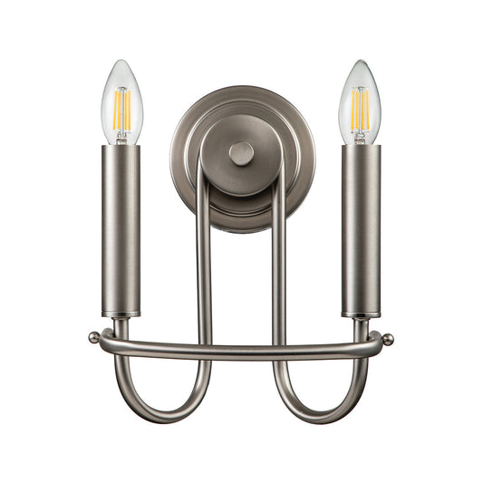 Capitol Hill 2 Light Wall Light – Brushed Nickel (Stock ETA)